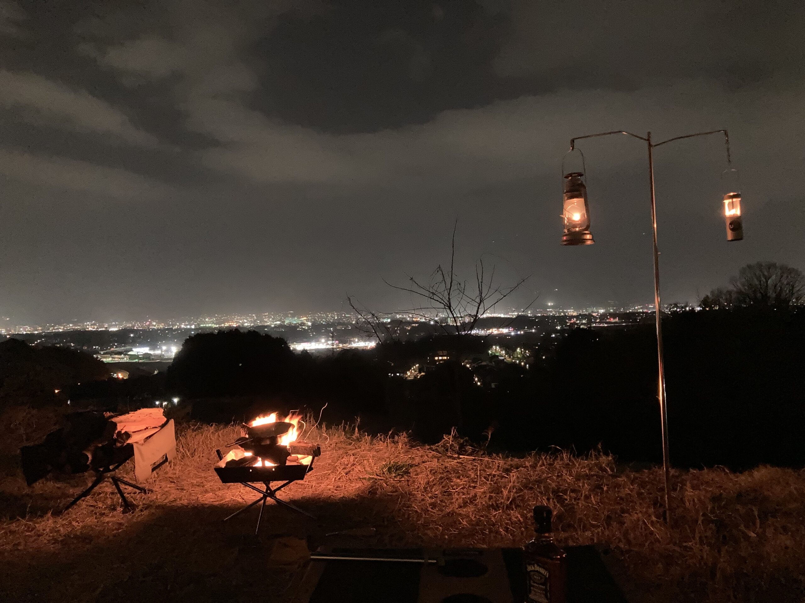 関西のほったらかしキャンプ場といわれる『追分パーク』は夜景が最高だった！